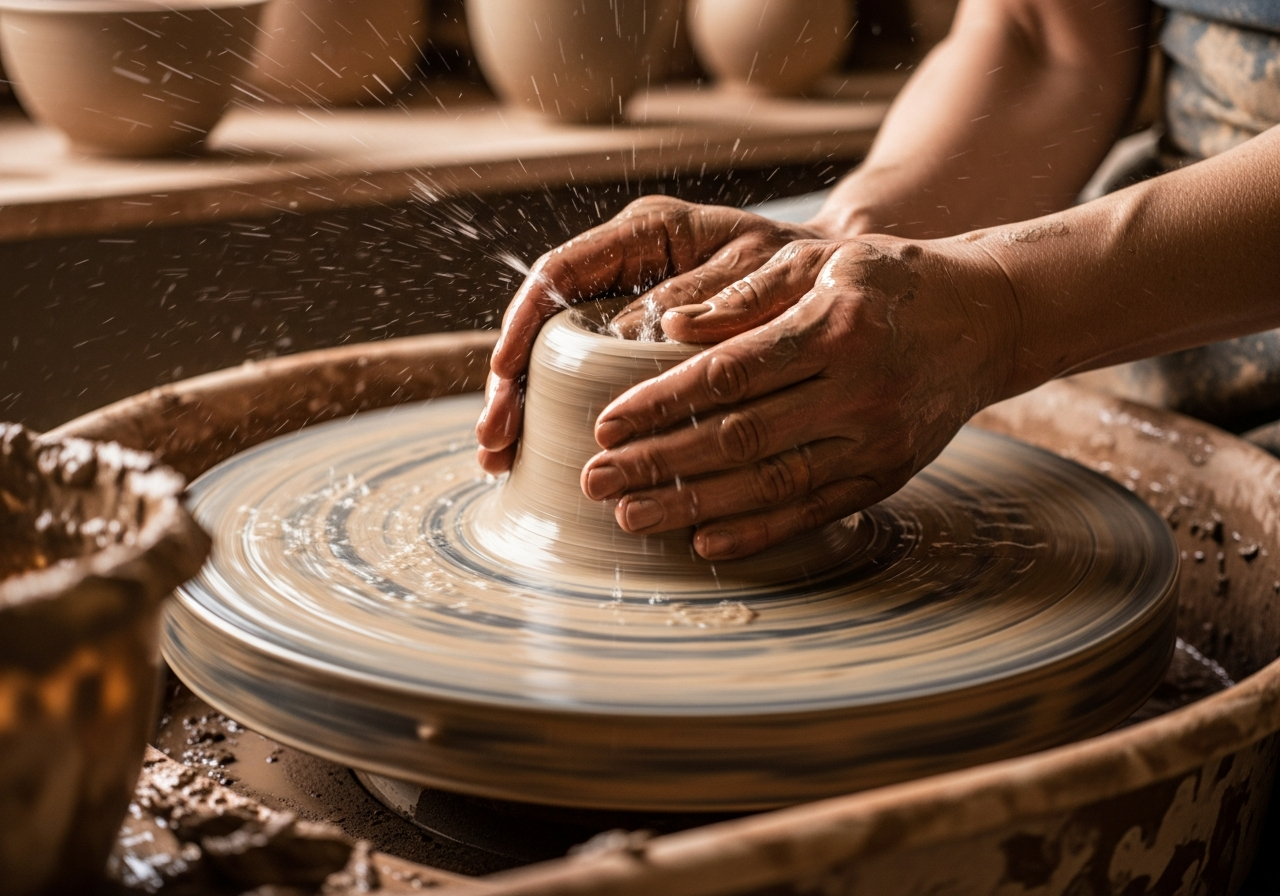 Гончарный круг — техника